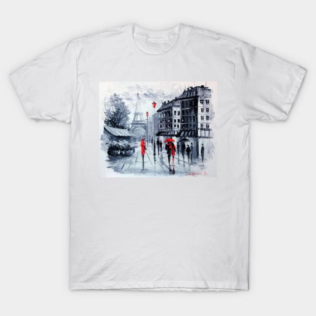 Paris T-Shirt by OLHADARCHUKART